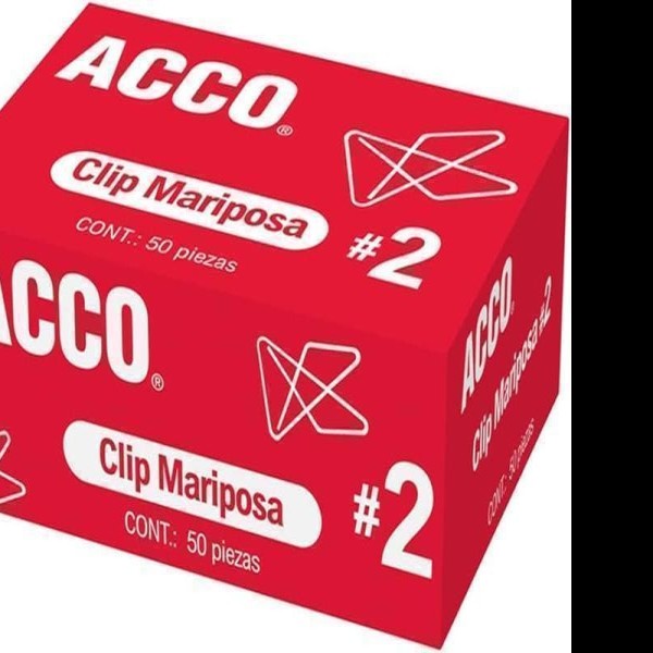 CLIPS MARIPOSA 2 ACCO CAJA C50 PZ. P1720 C.100